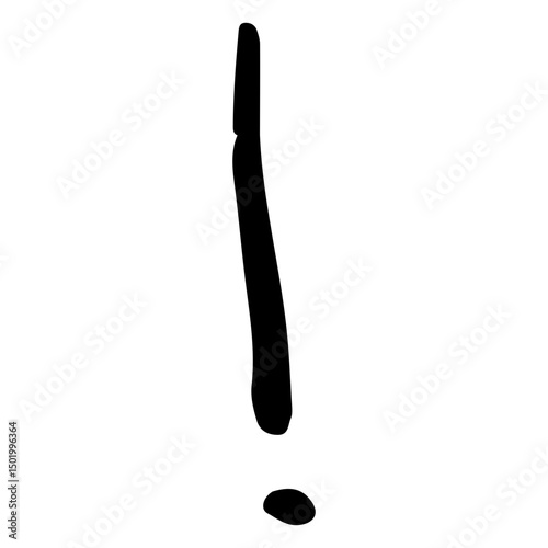 Exclamation mark writing doodle
