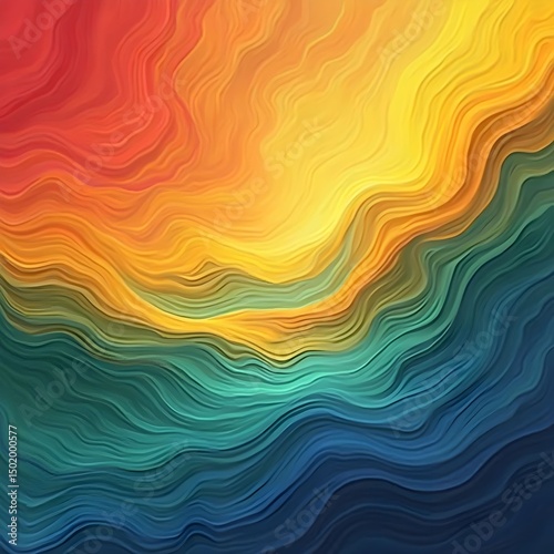 Vibrant radial gradient of spectrum colors in an abstract background