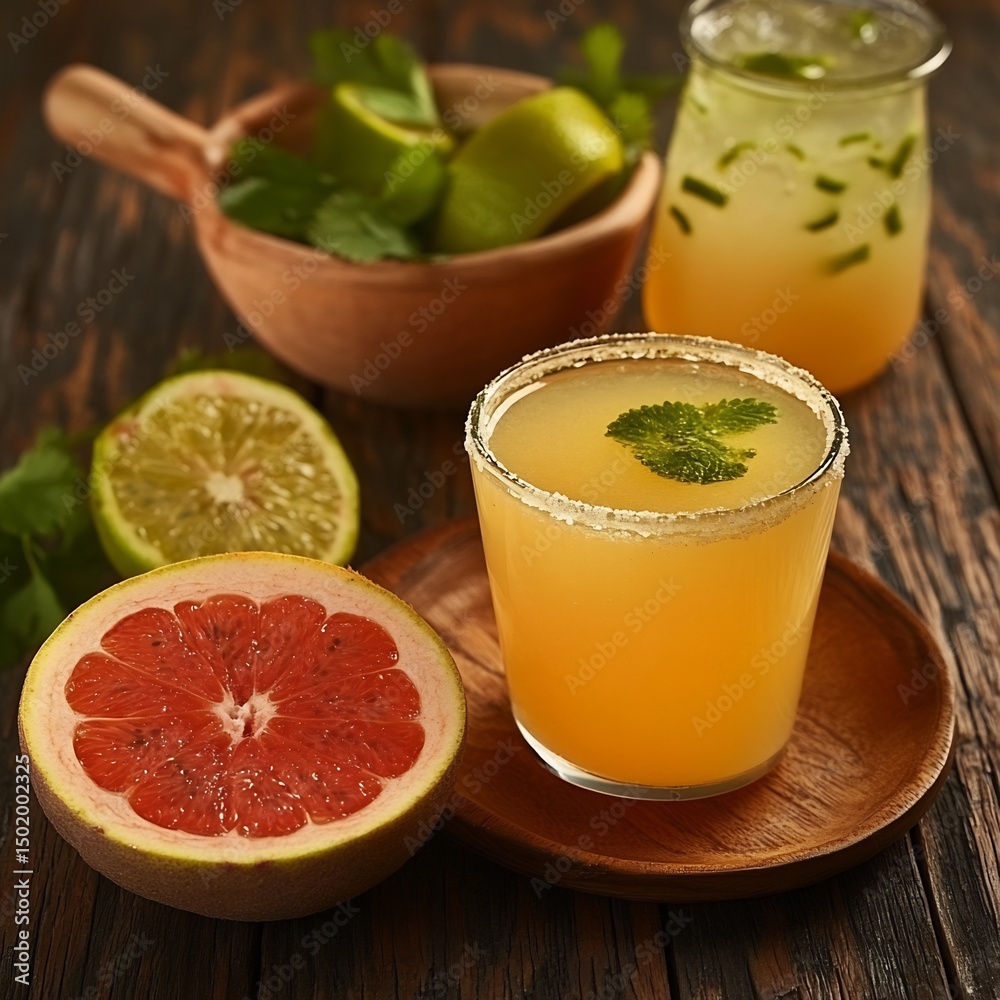 Agua Fresca Mexico traditional Mexican cuisine hydrating and rich in natural vitamins from fruits shown in authentic setting with fresh ingredients Agua Fresca Mexico traditional Mexican cuisine hydrating and rich in natural vitamins from fruits shown in authentic setting with fresh ingredients