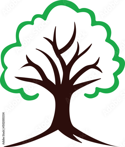 green tree icon. ecofriendly nature symbol. Tree icon, Green tree vector icon.