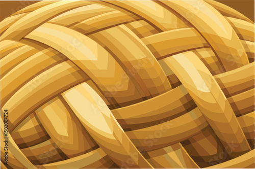 Stylized vector illustration of woven texture featuring intricate patterns in light-toned colors suitable for backgrounds and graphic design projects