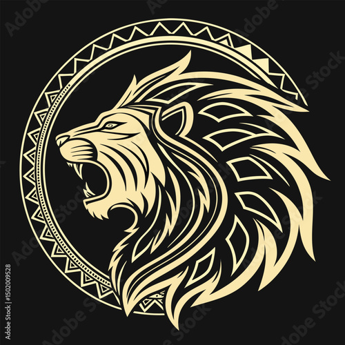 a-bold-lion-head-vector-logo--symmetrical-