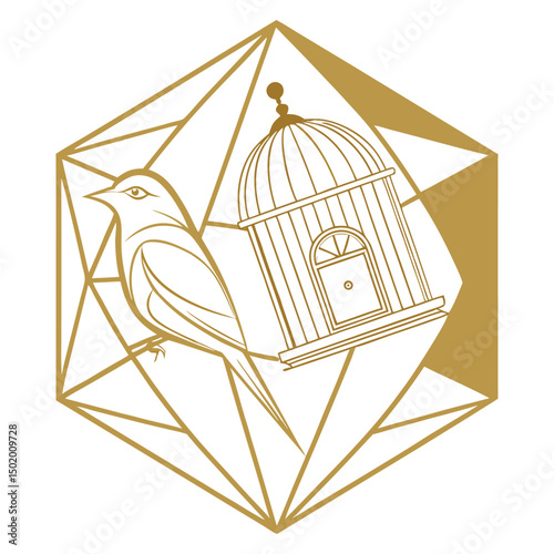 a geometric diamond shape logo vector design lux