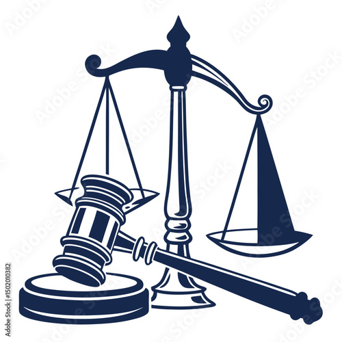 scale of justice vector logo minimal law firm ico.