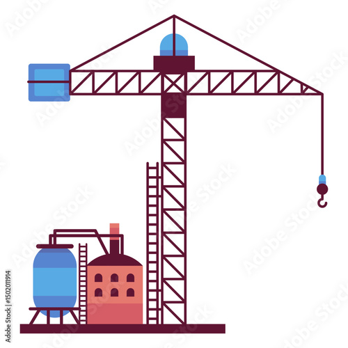 Factory and industrial tower crane