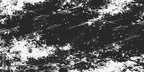 Black and white grunge. Distress overlay texture. Abstract surface dust and rough dirty wall background concept. Worn, torn, weathered effect. Vector illustration, EPS 10.