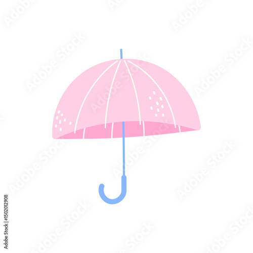 Vector illustration of a umbrella for rain and sun protection. Ideal for travel gear, weather accessories, and outdoor safety designs