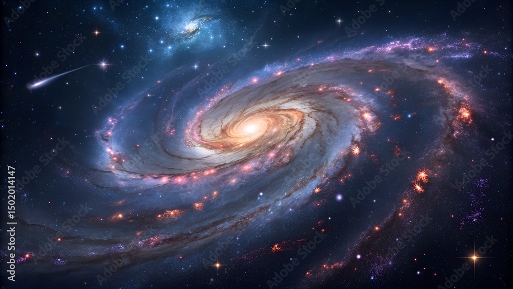 Fototapeta premium spiral galaxy in deep space