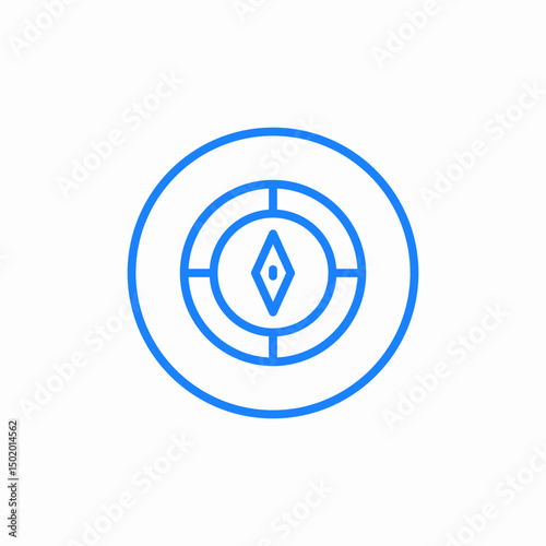 compass for location orientation icon sign vector