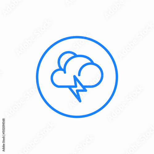 clouds lightning and thunde icon sign vector