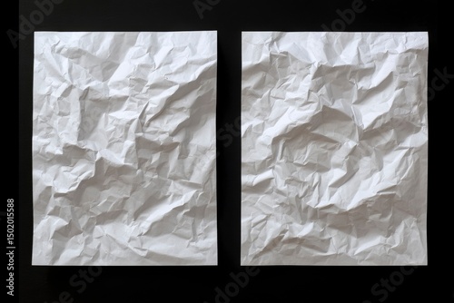 Crinkled Paper Diptych: A Study in Texture and Minimalism