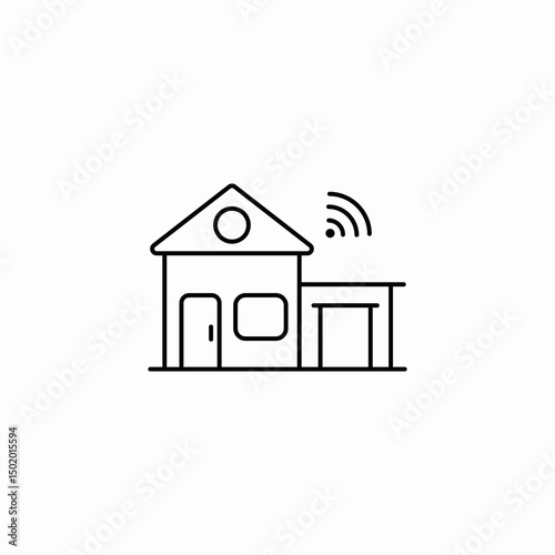 smart home icon sign vector