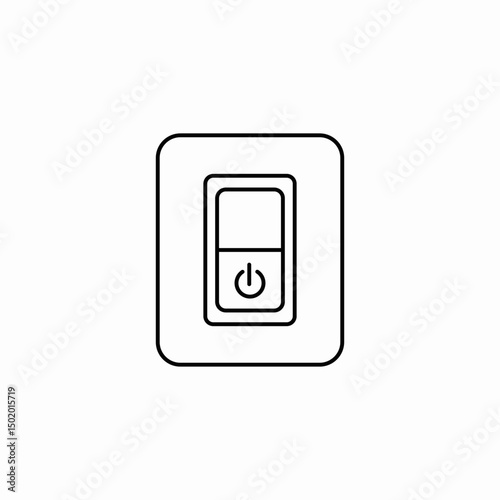 smart light switch icon sign vector