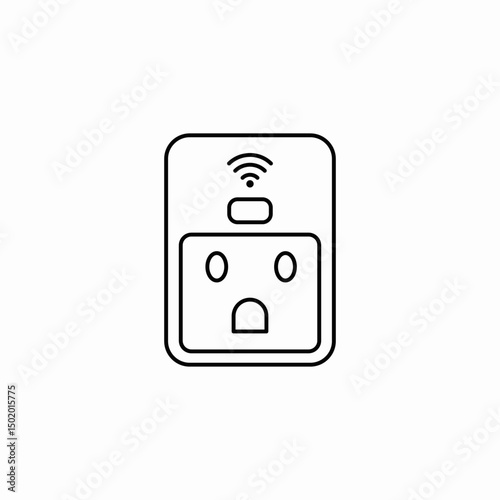 smart plug icon sign vector