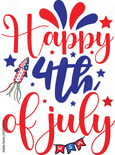Happy 4th july usa.eps photo