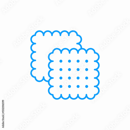 two square biscuits icon sign vector