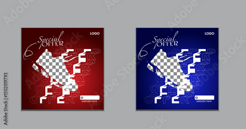 corporate social media design template for shoes company