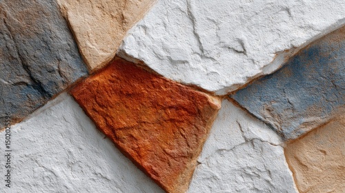Rustic Stone Wall: Earthy Tones and Textured Design