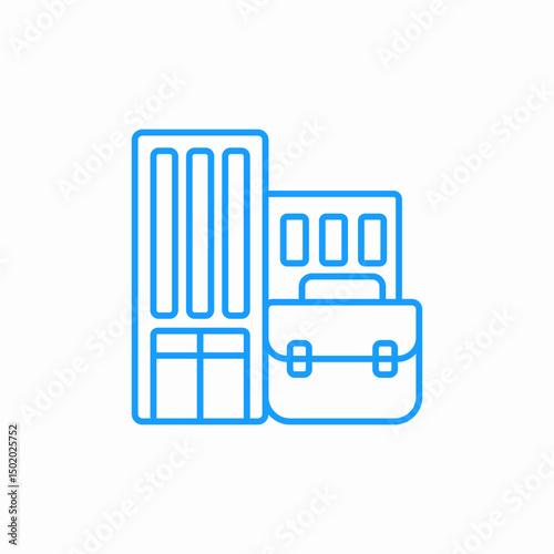 business office building icon sign vector