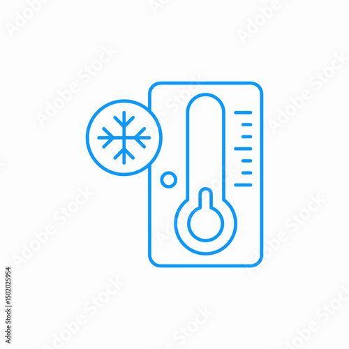 cold temperature thermometer icon sign vector