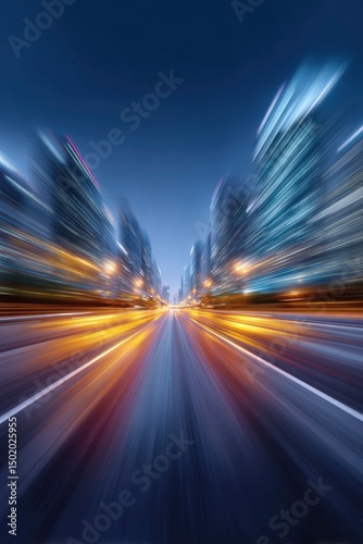 Night City Speed: Dynamic Light Trails and Urban Blur