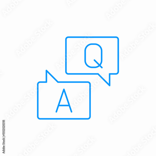 question answer bubbles icon sign vector