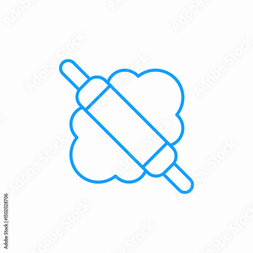 rolling pin dough icon sign vector