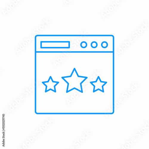 star rating interface icon sign vector