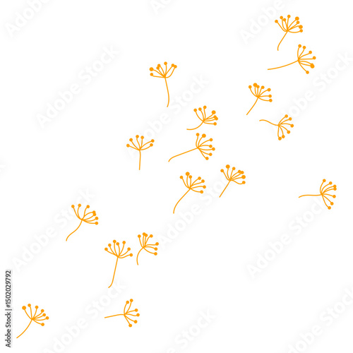 Flying dandelion seeds stroke