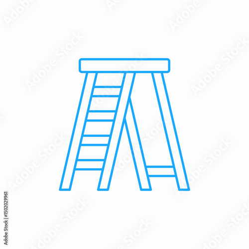 stepladder construction tool icon sign vector