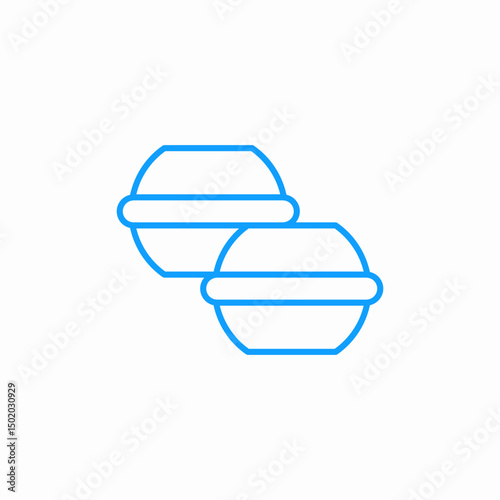 two round containers icon sign vector