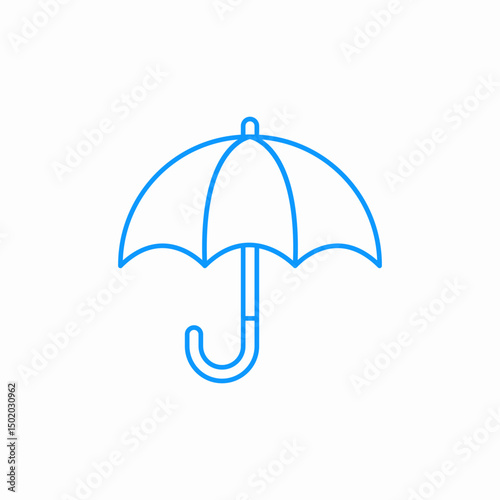 umbrella with handle icon sign vector