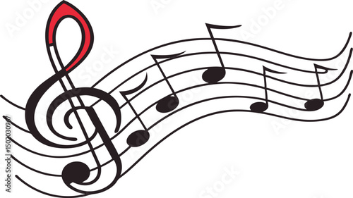 treble clef and notes