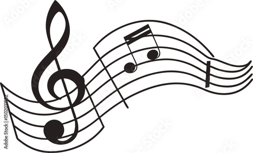 treble clef and notes