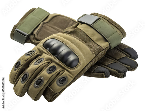 War combat gloves PNG tactical hand protection PNG military duty gloves PNG outdoor battle gloves PNG army-grade gear PNG transparent background image photo