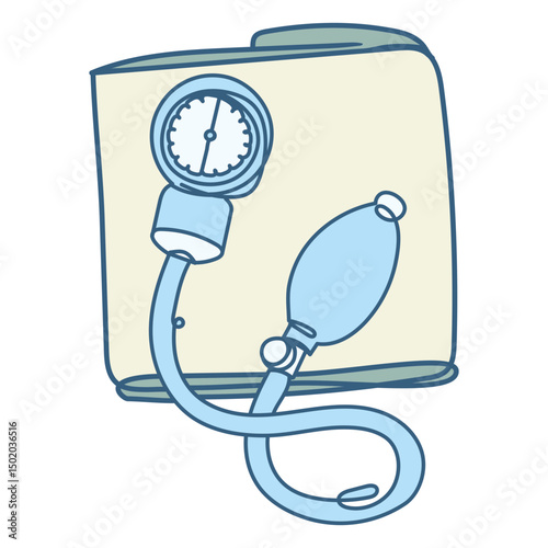 Blood pressure monitor medical icon