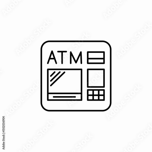 atm machine icon sign vector