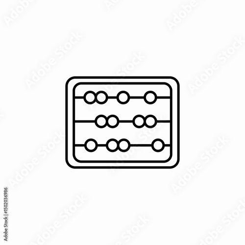 baby abacus icon sign vector