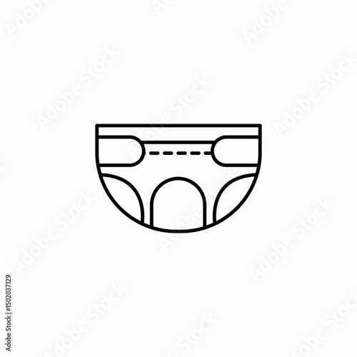 baby diaper icon sign vector