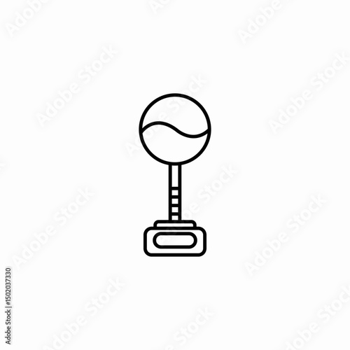 baby rattle toy icon sign vector