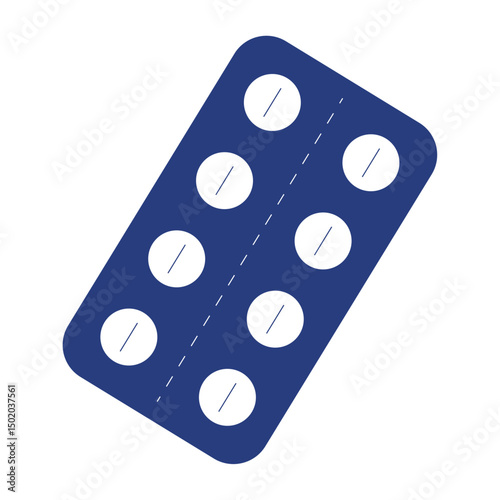 Tablet blister package. Vector