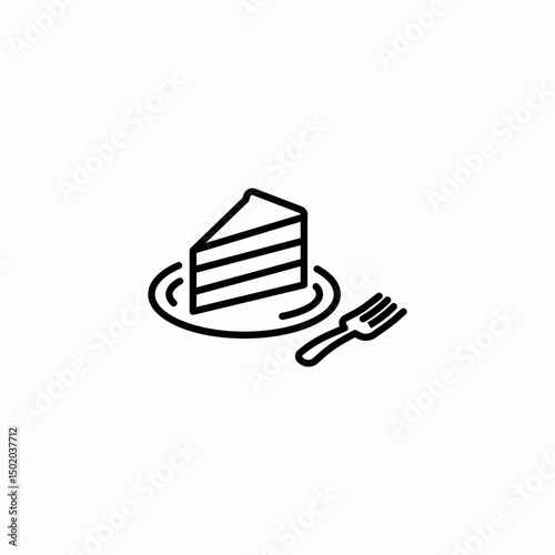 cake slice icon sign vector