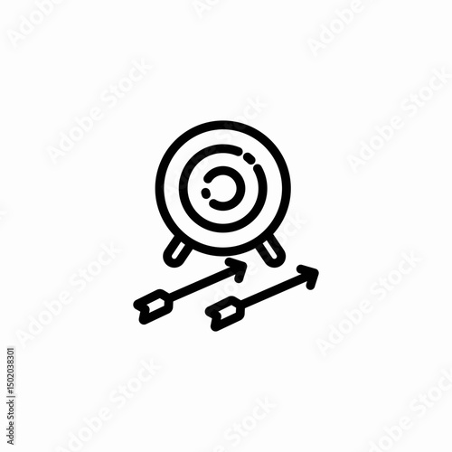 darts target icon sign vector
