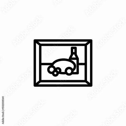 framed picture icon sign vector