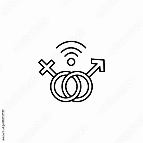 gender wifi icon sign vector