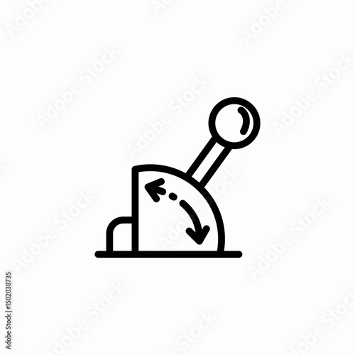 gear shift icon sign vector