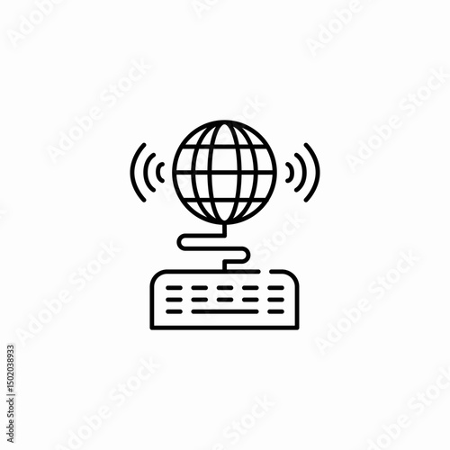 global network icon sign vector