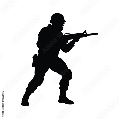 Soldier Ready Stance Rifle.
