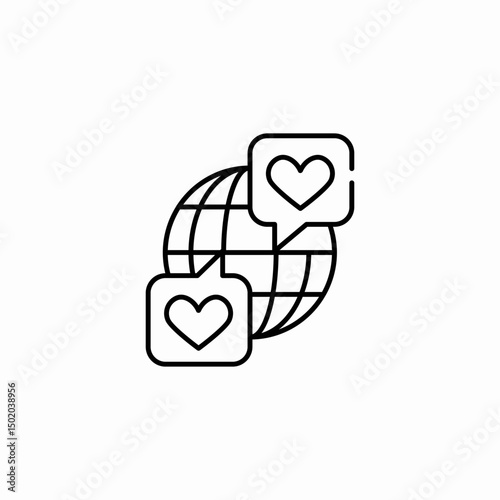 global love icon sign vector
