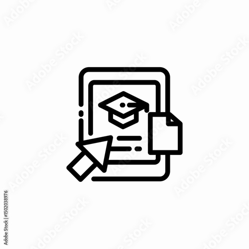 graduation diploma icon sign vector